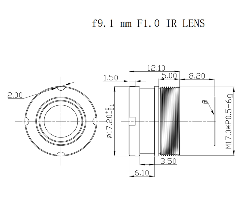9.1mm Infrared Thermal Lens